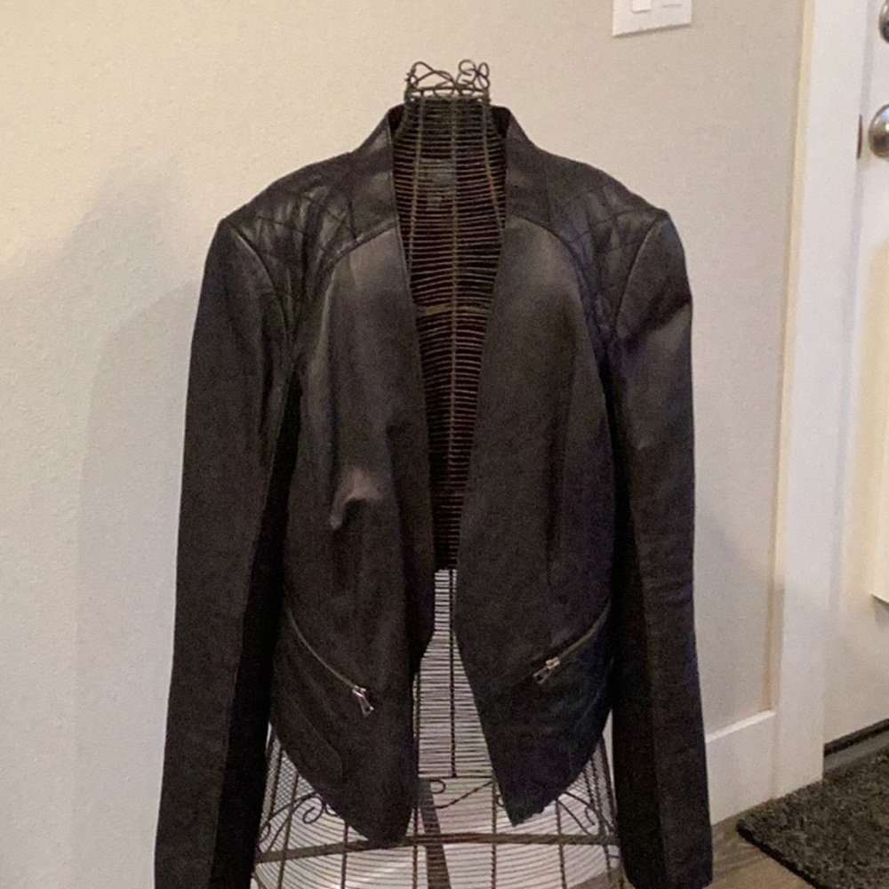 Halogen Black Faux Leather Jacket